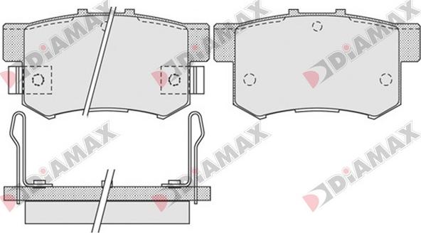 Diamax N09292 - Kit pastiglie freno, Freno a disco autozon.pro