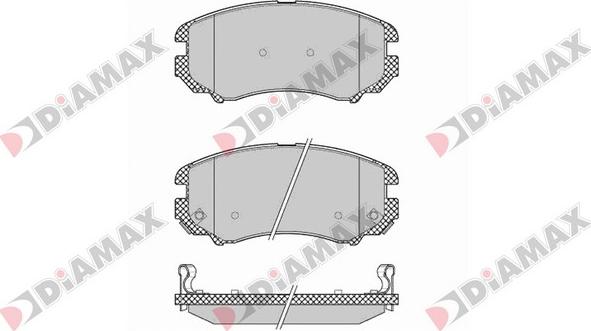 Diamax N09244 - Kit pastiglie freno, Freno a disco autozon.pro