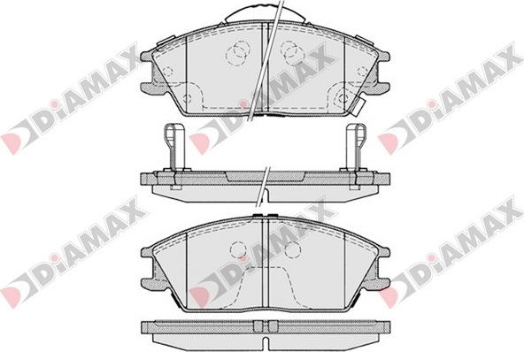 Diamax N09241 - Kit pastiglie freno, Freno a disco autozon.pro