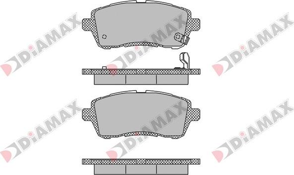 Diamax N09248 - Kit pastiglie freno, Freno a disco autozon.pro