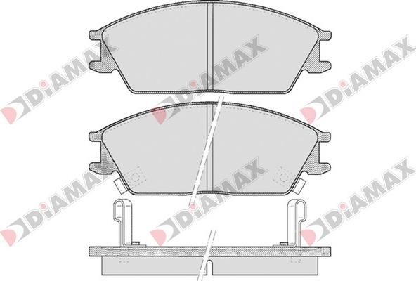 Diamax N09250 - Kit pastiglie freno, Freno a disco autozon.pro