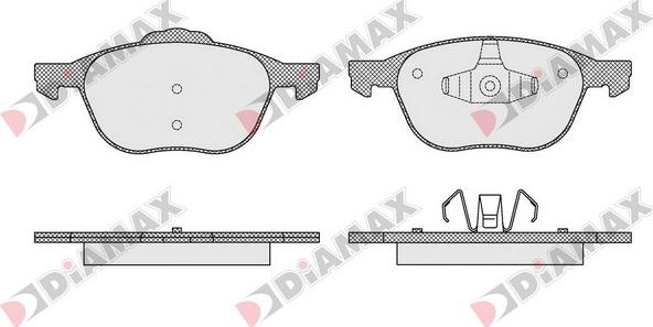 Diamax N09266 - Kit pastiglie freno, Freno a disco autozon.pro