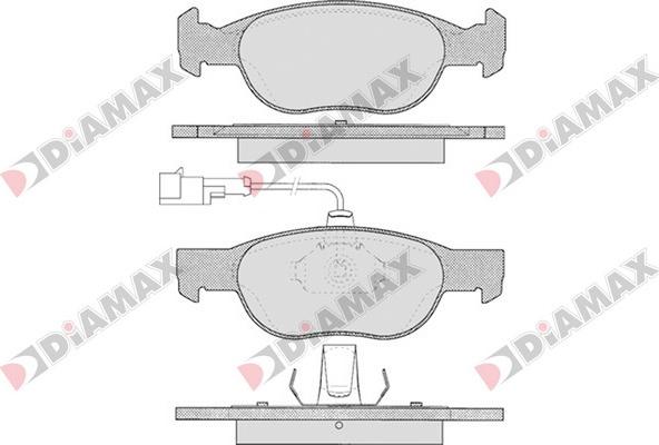 Diamax N09205 - Kit pastiglie freno, Freno a disco autozon.pro