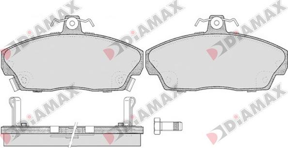 Diamax N09207 - Kit pastiglie freno, Freno a disco autozon.pro