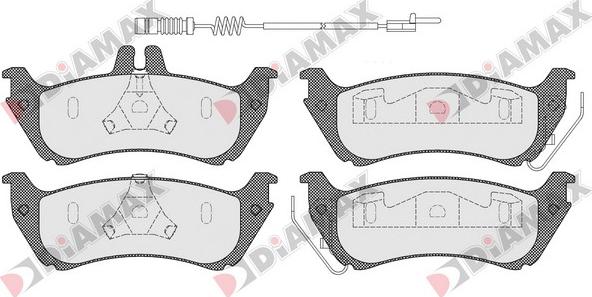 Diamax N09288A - Kit pastiglie freno, Freno a disco autozon.pro