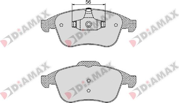 Diamax N09275 - Kit pastiglie freno, Freno a disco autozon.pro