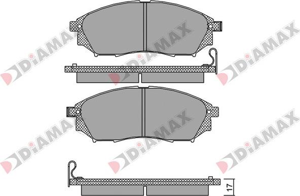 Diamax N09273 - Kit pastiglie freno, Freno a disco autozon.pro