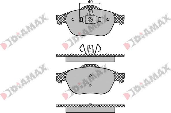 Diamax N09272 - Kit pastiglie freno, Freno a disco autozon.pro