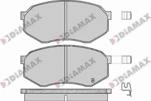 Diamax N09765 - Kit pastiglie freno, Freno a disco autozon.pro