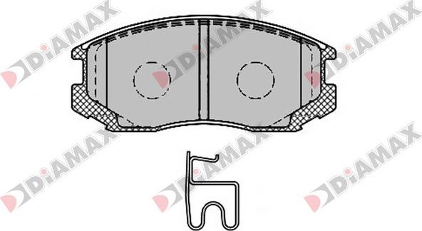 Diamax N09702 - Kit pastiglie freno, Freno a disco autozon.pro