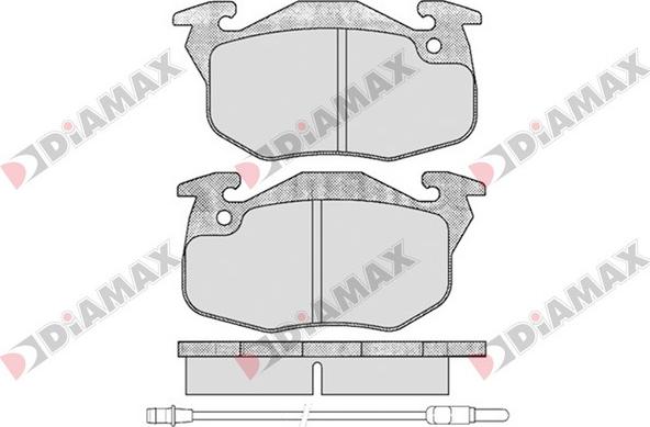 Diamax N09707 - Kit pastiglie freno, Freno a disco autozon.pro