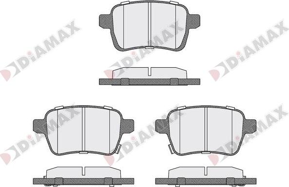 Diamax N09710 - Kit pastiglie freno, Freno a disco autozon.pro