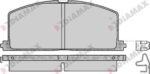 Diamax N09736 - Kit pastiglie freno, Freno a disco autozon.pro