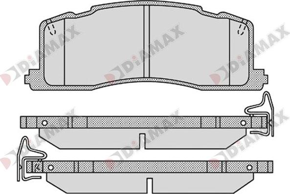 Diamax N09728 - Kit pastiglie freno, Freno a disco autozon.pro