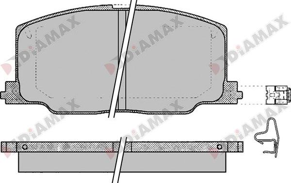 Diamax N09727 - Kit pastiglie freno, Freno a disco autozon.pro