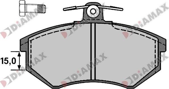 Diamax N09770 - Kit pastiglie freno, Freno a disco autozon.pro