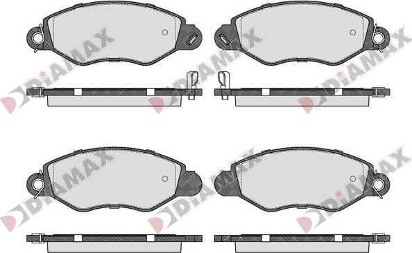 Diamax N09777 - Kit pastiglie freno, Freno a disco autozon.pro