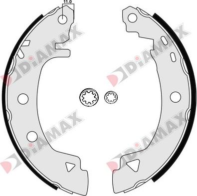 Diamax N01057 - Kit ganasce freno autozon.pro