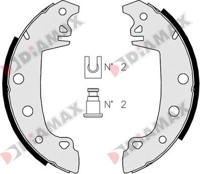 Diamax N01035 - Kit ganasce freno autozon.pro