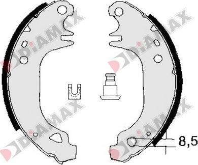 Diamax N01029 - Kit ganasce freno autozon.pro