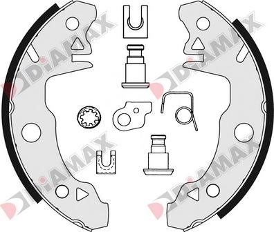 Diamax N01023 - Kit ganasce freno autozon.pro