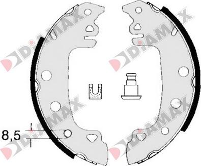 Diamax N01146 - Kit ganasce freno autozon.pro