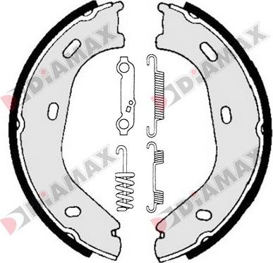 Diamax N01187 - Kit ganasce, Freno stazionamento autozon.pro