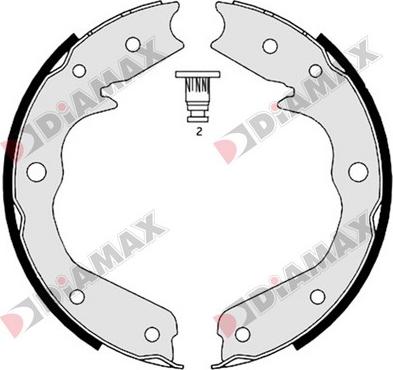 Diamax N01344 - Kit ganasce, Freno stazionamento autozon.pro