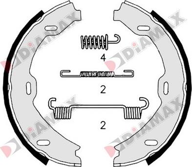 Diamax N01342 - Kit ganasce, Freno stazionamento autozon.pro