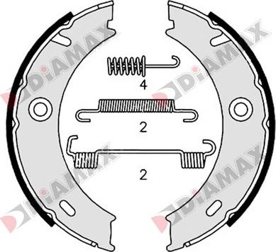 Diamax N01304 - Kit ganasce, Freno stazionamento autozon.pro