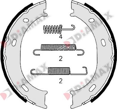 Diamax N01302 - Kit ganasce, Freno stazionamento autozon.pro