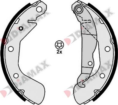 Diamax N01312 - Kit ganasce freno autozon.pro