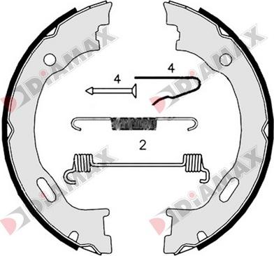 Diamax N01332 - Kit ganasce, Freno stazionamento autozon.pro