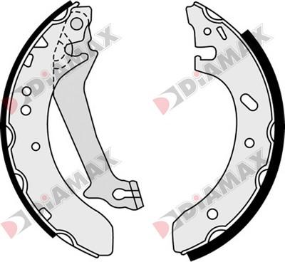 Diamax N01327 - Kit ganasce freno autozon.pro