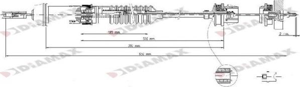 Diamax T8008 - Cavo comando, Comando frizione autozon.pro