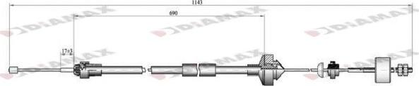 Diamax T8030 - Cavo comando, Comando frizione autozon.pro