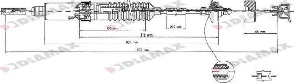 Diamax T8037 - Cavo comando, Comando frizione autozon.pro