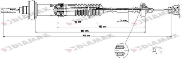 Diamax T8024 - Cavo comando, Comando frizione autozon.pro