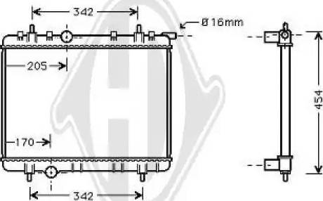 Diederichs 8407202 - Radiatore, Raffreddamento motore autozon.pro