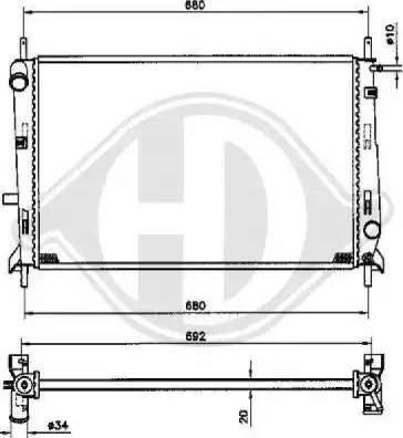 Diederichs 8502936 - Radiatore, Raffreddamento motore autozon.pro