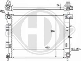 Diederichs 8683606 - Radiatore, Raffreddamento motore autozon.pro