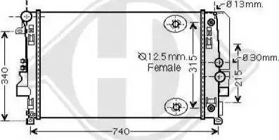 Diederichs 8166605 - Radiatore, Raffreddamento motore autozon.pro