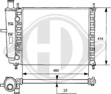 Diederichs 8109180 - Radiatore, Raffreddamento motore autozon.pro