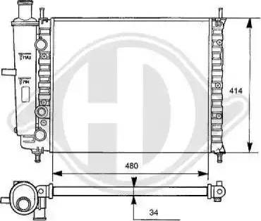 Diederichs 8109181 - Radiatore, Raffreddamento motore autozon.pro