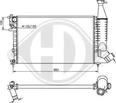 Diederichs 8104186 - Radiatore, Raffreddamento motore autozon.pro