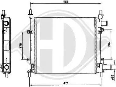 Diederichs 8110189 - Radiatore, Raffreddamento motore autozon.pro