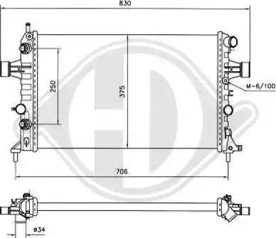 Diederichs 8180500 - Radiatore, Raffreddamento motore autozon.pro