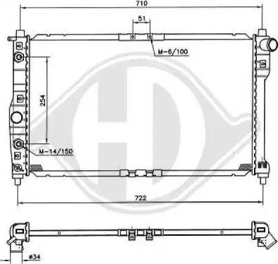 Diederichs 8348509 - Radiatore, Raffreddamento motore autozon.pro