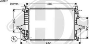 Diederichs 8766003 - Radiatore, Raffreddamento motore autozon.pro