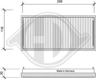 Diederichs DCI0019S - Filtro, Aria abitacolo autozon.pro